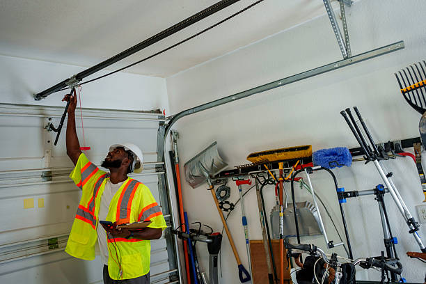 Professional Garage Door Panel Replacement technician working in Milford, UT